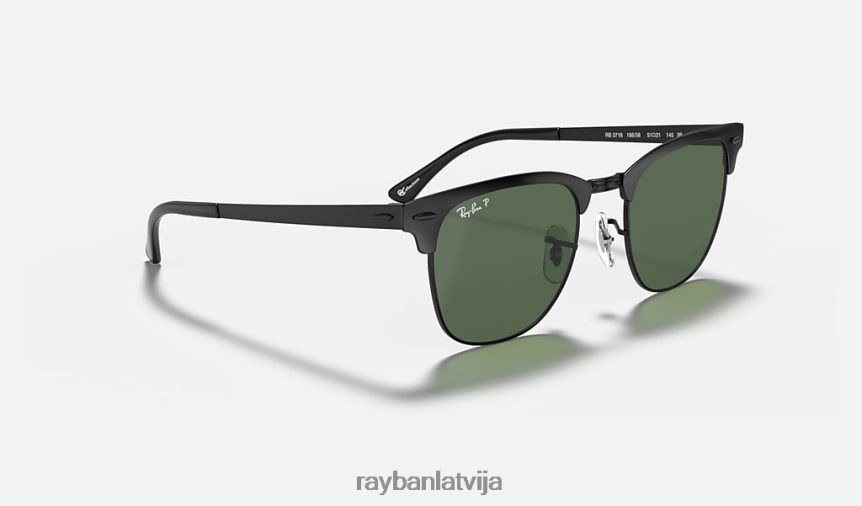 clubmaster metāls matēts melns/zaļš F0L86X516 vīriešiem Ray-Ban saulesbrilles