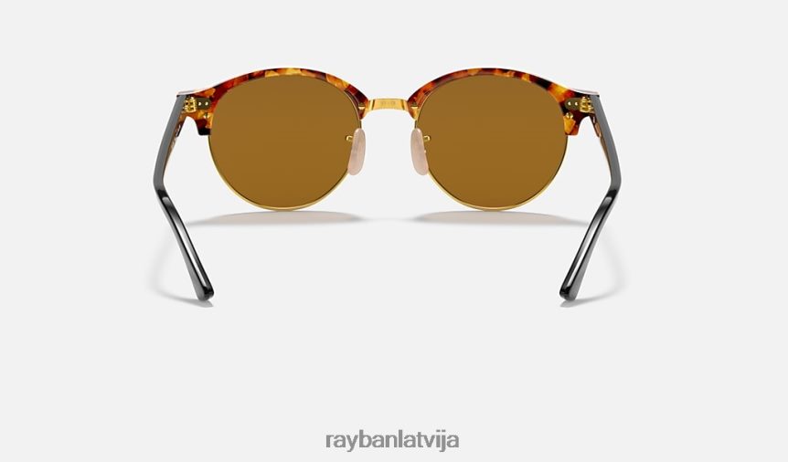 clubround klasika pulēta brūna havana/brūna F0L86X839 vīriešiem Ray-Ban saulesbrilles