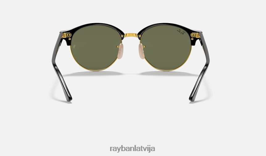 clubround klasika pulēta melna/zaļa F0L86X838 vīriešiem Ray-Ban saulesbrilles