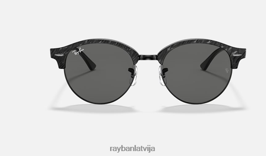 clubround marmors pulēta melna/tumši pelēka F0L86X1142 vīriešiem Ray-Ban saulesbrilles