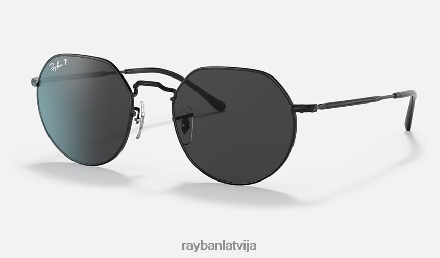 džeks pulēta melna/melna F0L86X68 vīriešiem Ray-Ban saulesbrilles