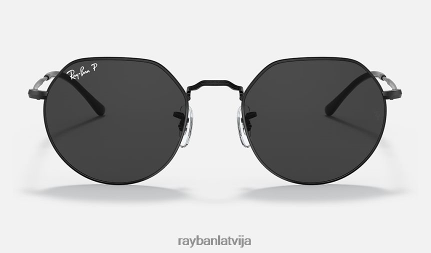 džeks pulēta melna/melna F0L86X68 vīriešiem Ray-Ban saulesbrilles