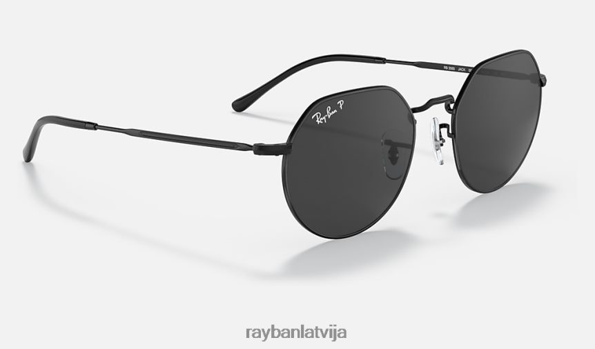 džeks pulēta melna/melna F0L86X68 vīriešiem Ray-Ban saulesbrilles