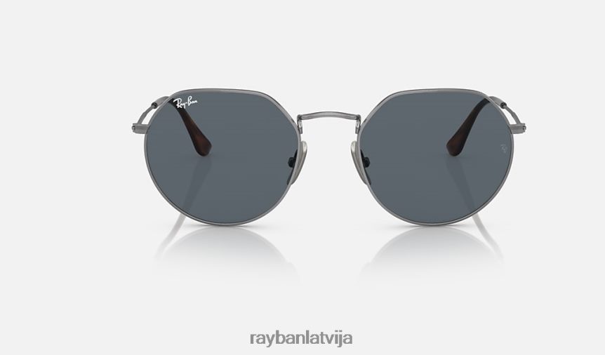 domkrats titāns pulēts gunmetāls/zils F0L86X582 vīriešiem Ray-Ban saulesbrilles