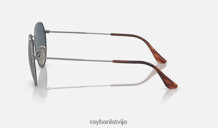 domkrats titāns pulēts gunmetāls/zils F0L86X582 vīriešiem Ray-Ban saulesbrilles