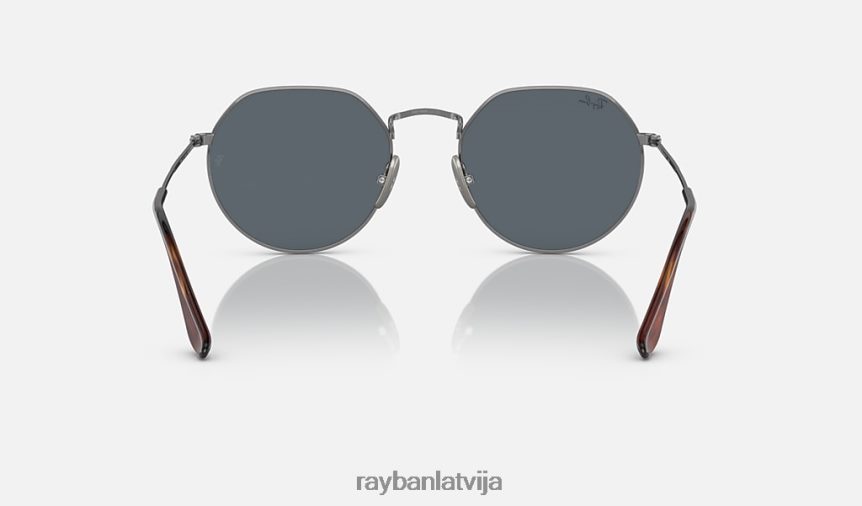 domkrats titāns pulēts gunmetāls/zils F0L86X582 vīriešiem Ray-Ban saulesbrilles