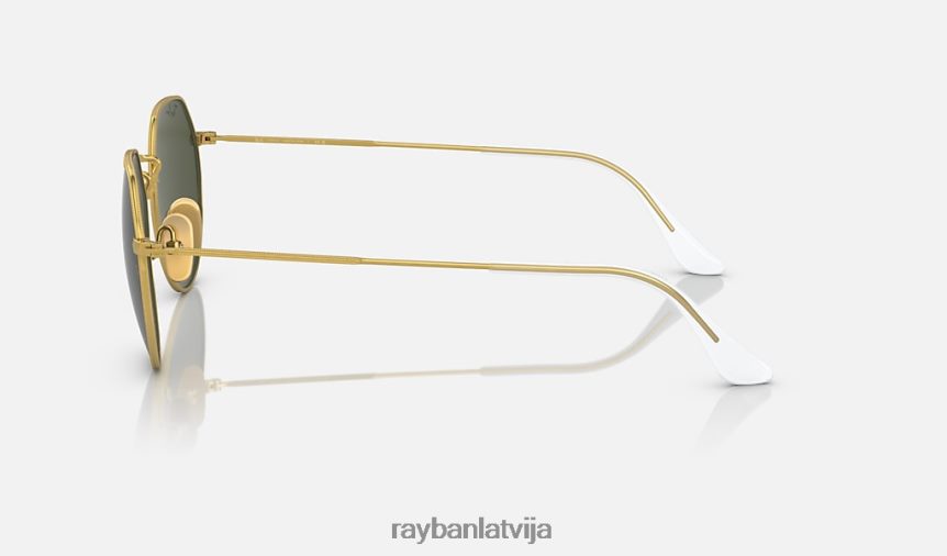 domkrats titāns pulēts zelts/zaļš F0L86X581 vīriešiem Ray-Ban saulesbrilles