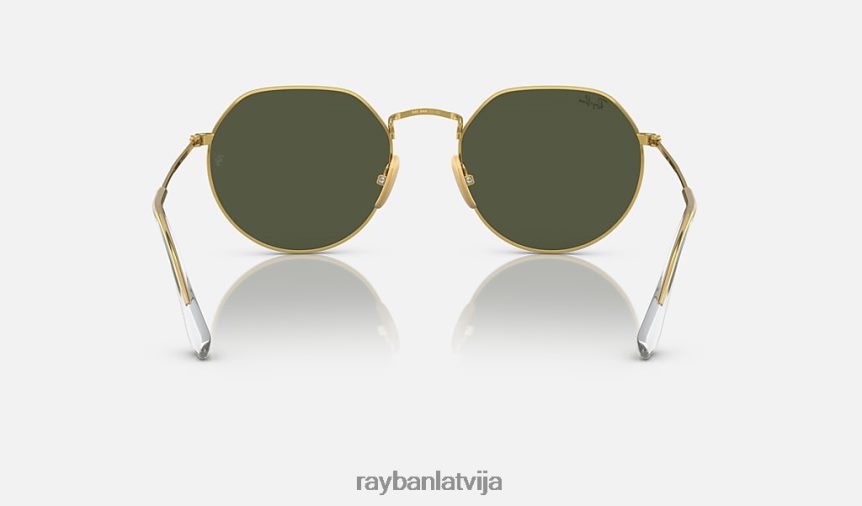 domkrats titāns pulēts zelts/zaļš F0L86X581 vīriešiem Ray-Ban saulesbrilles