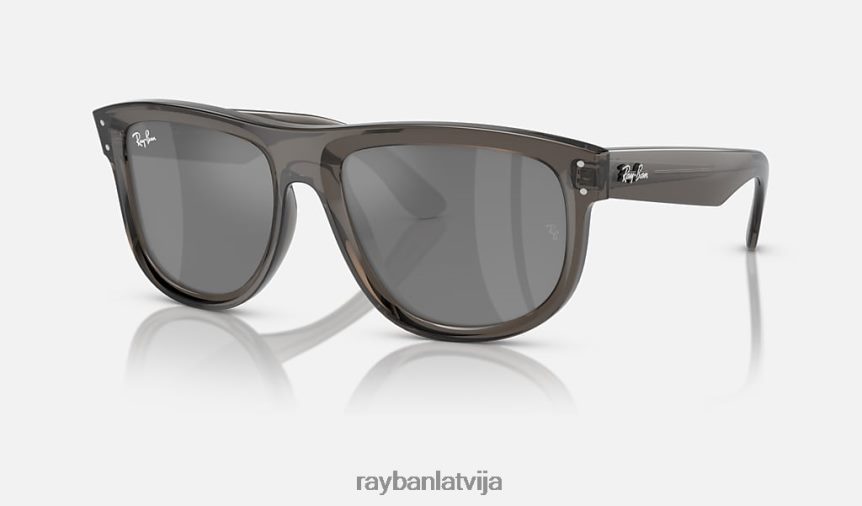 draugs reverss pulēta caurspīdīga tumši pelēka/sudraba F0L86X130 vīriešiem Ray-Ban saulesbrilles