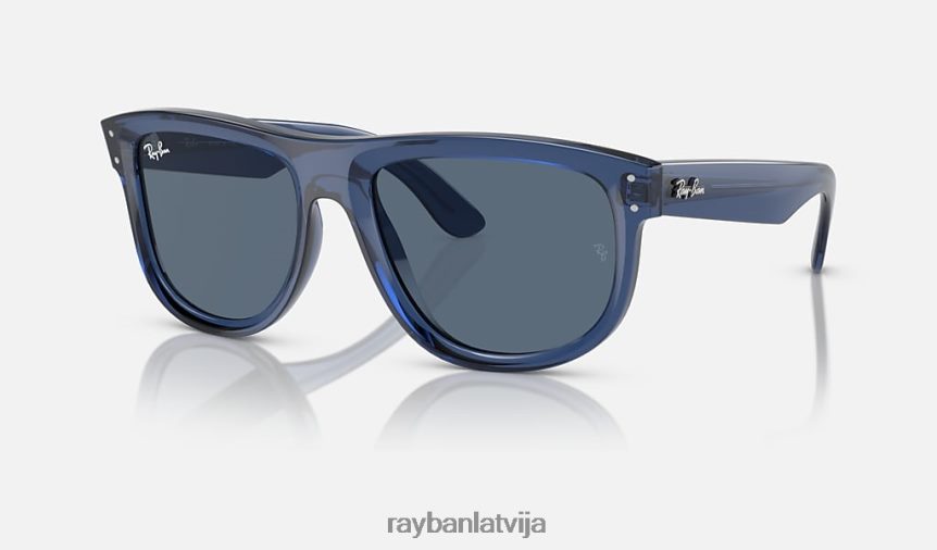 draugs reverss pulēta caurspīdīga tumši zila/zila F0L86X127 vīriešiem Ray-Ban saulesbrilles