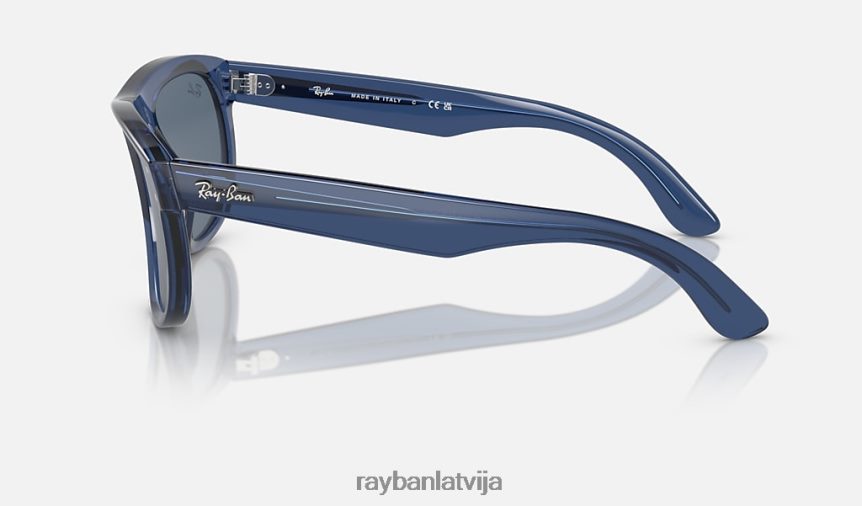 draugs reverss pulēta caurspīdīga tumši zila/zila F0L86X127 vīriešiem Ray-Ban saulesbrilles