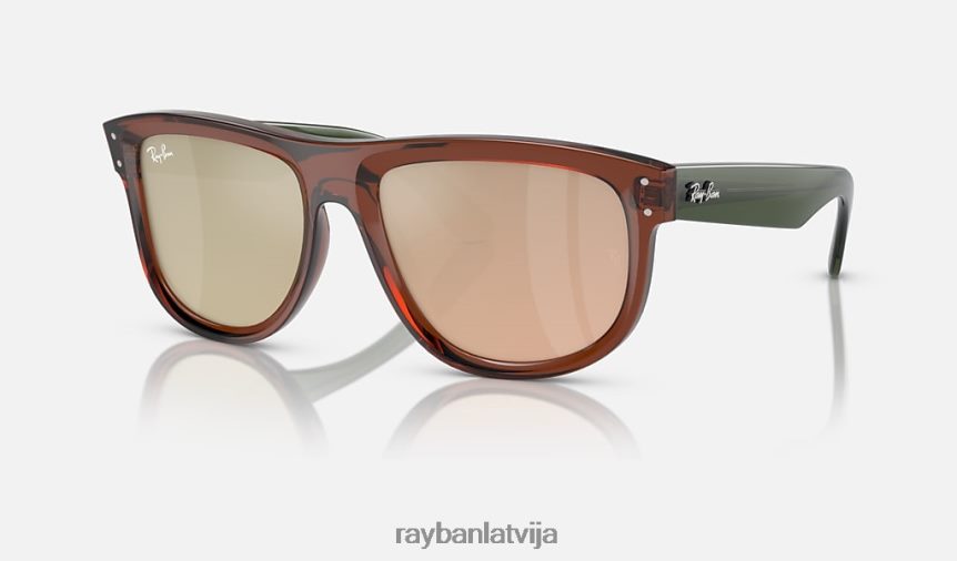 draugs reverss pulēts caurspīdīgs gaiši brūns/gaiši zelts F0L86X131 vīriešiem Ray-Ban saulesbrilles