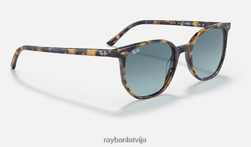 elliot pulēta dzeltena/zila havana/zila F0L86X1396 vīriešiem Ray-Ban saulesbrilles