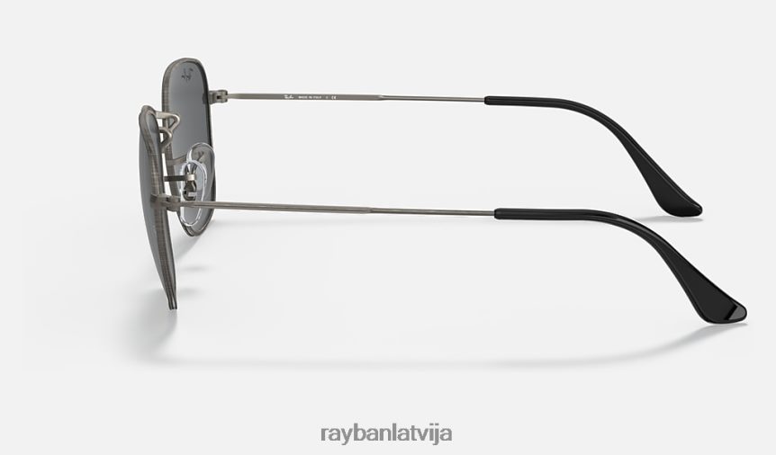 frank antīks matēts gunmetāls/tumši pelēks F0L86X523 vīriešiem Ray-Ban saulesbrilles