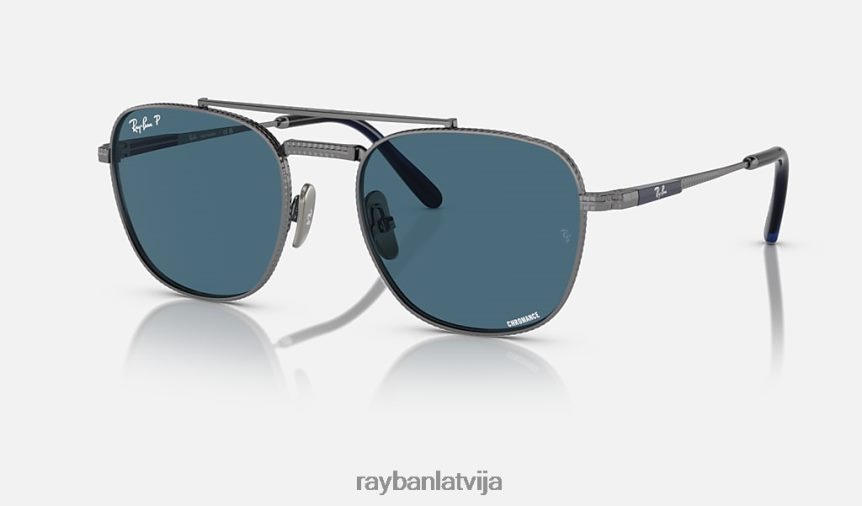 frank ii titāns pulēts gunmetāls/zils F0L86X462 vīriešiem Ray-Ban saulesbrilles