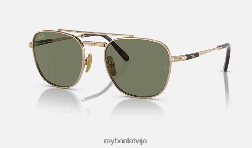 frank ii titāns pulēts zelts/zaļš F0L86X463 vīriešiem Ray-Ban saulesbrilles