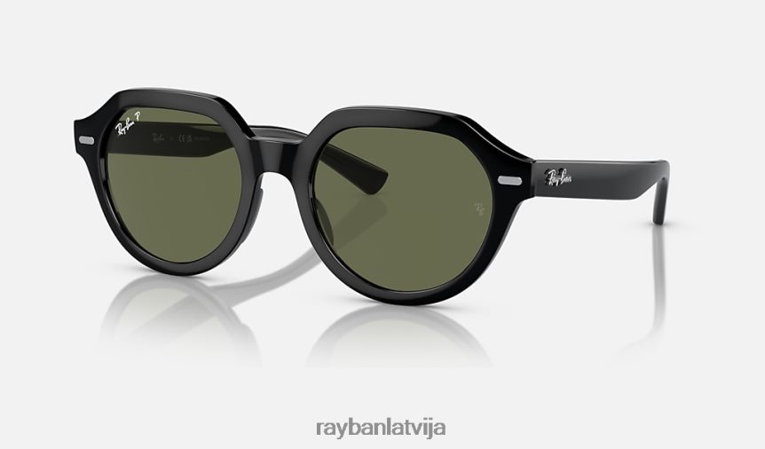 gina pulēta melna/zaļa F0L86X385 vīriešiem Ray-Ban saulesbrilles
