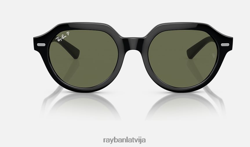 gina pulēta melna/zaļa F0L86X385 vīriešiem Ray-Ban saulesbrilles