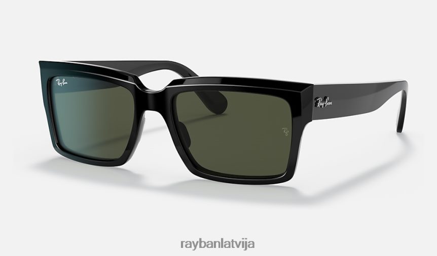 invernesa pulēta melna/zaļa F0L86X811 vīriešiem Ray-Ban saulesbrilles