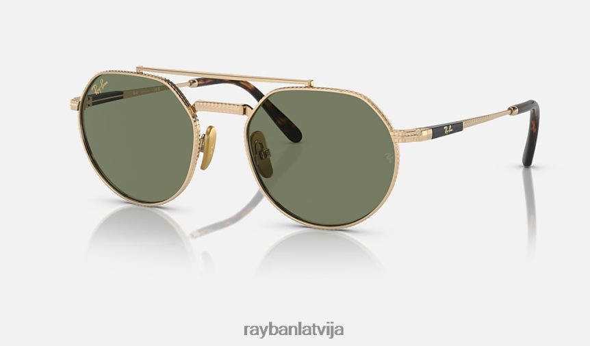jack ii titāns pulēts zelts/zaļš F0L86X1463 vīriešiem Ray-Ban saulesbrilles