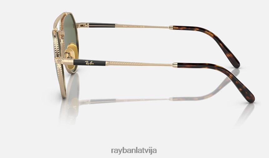 jack ii titāns pulēts zelts/zaļš F0L86X1463 vīriešiem Ray-Ban saulesbrilles