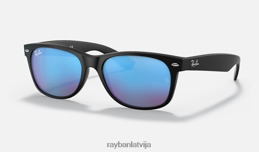 jauna ceļinieka zibspuldze matēts melns/zils F0L86X785 vīriešiem Ray-Ban saulesbrilles