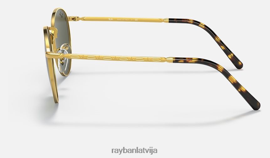 jauna kārta pulēts zelts/zaļš F0L86X196 vīriešiem Ray-Ban saulesbrilles