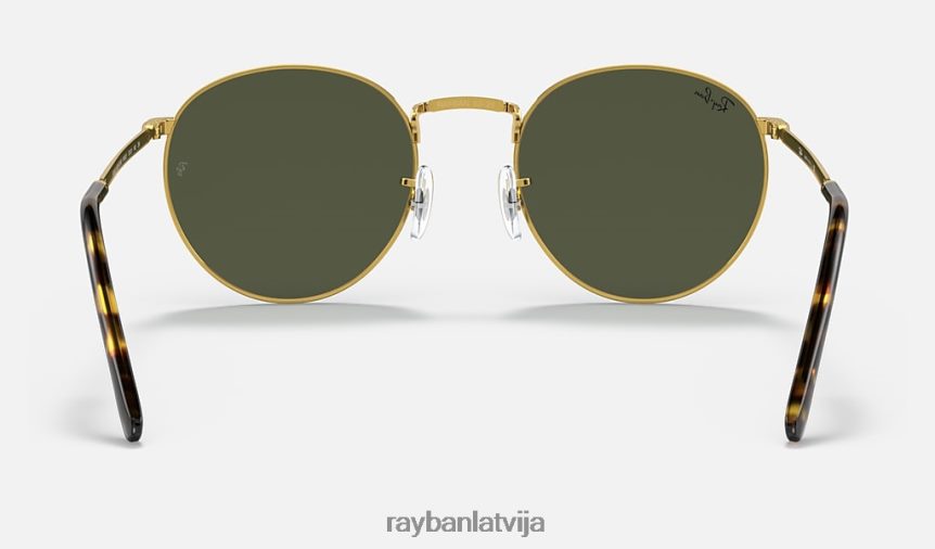 jauna kārta pulēts zelts/zaļš F0L86X196 vīriešiem Ray-Ban saulesbrilles