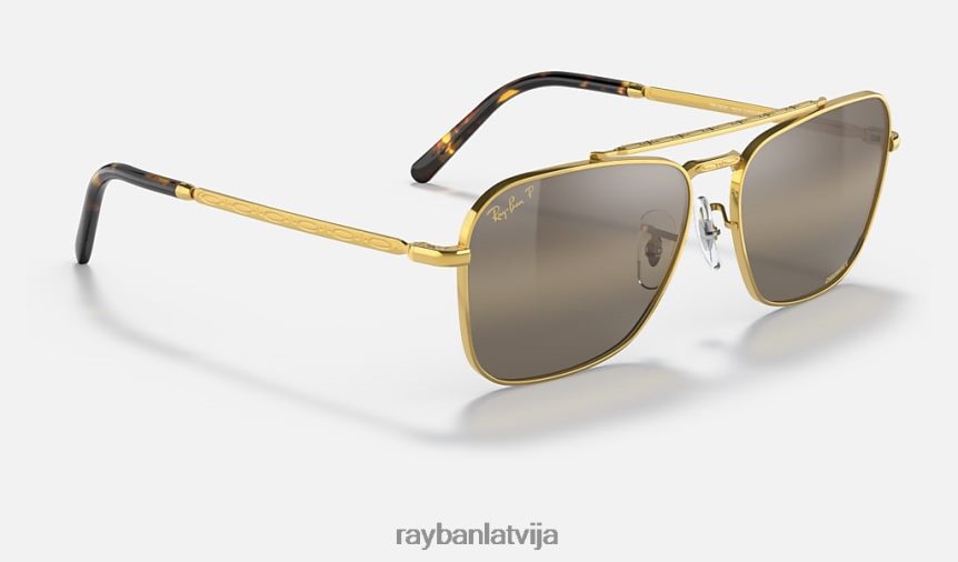 jauna karavāna pulēts zelts/sudrabs/brūns F0L86X142 vīriešiem Ray-Ban saulesbrilles