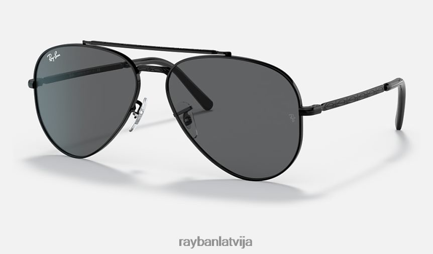 jauns aviators pulēta melna/pelēka F0L86X170 vīriešiem Ray-Ban saulesbrilles