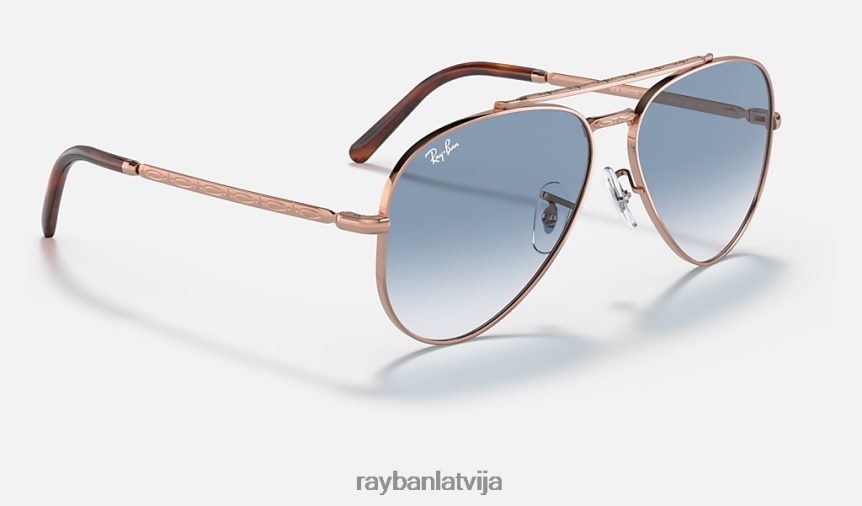 jauns aviators pulēts rozā zelts/zils F0L86X169 vīriešiem Ray-Ban saulesbrilles