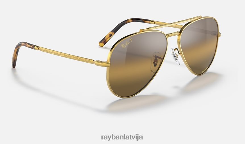 jauns aviators pulēts zelts/sudrabs/brūns F0L86X167 vīriešiem Ray-Ban saulesbrilles