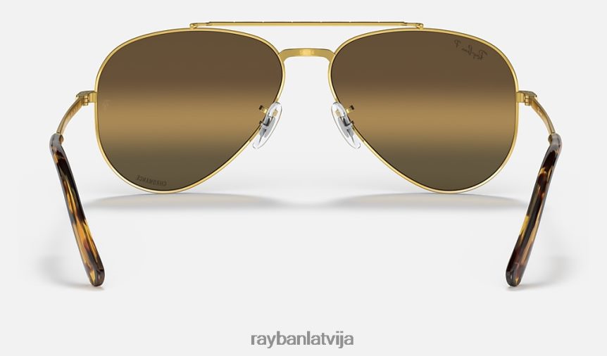 jauns aviators pulēts zelts/sudrabs/brūns F0L86X167 vīriešiem Ray-Ban saulesbrilles