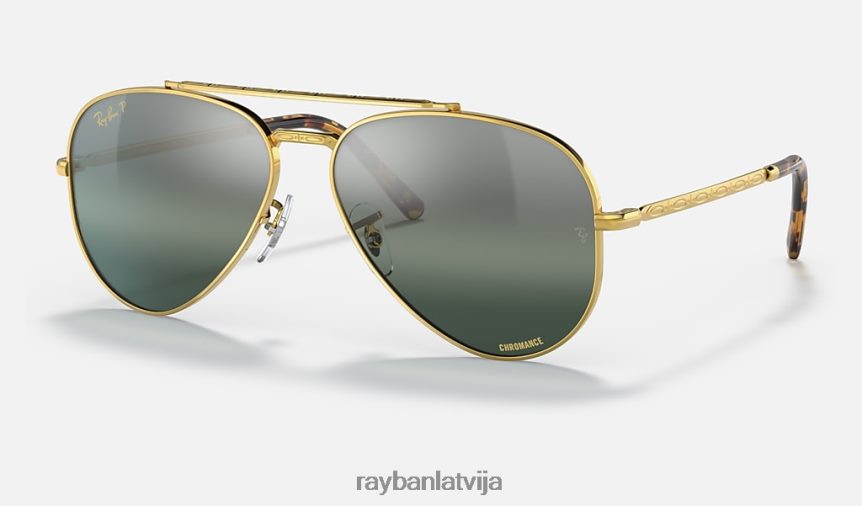 jauns aviators pulēts zelts/sudrabs/zils F0L86X166 vīriešiem Ray-Ban saulesbrilles