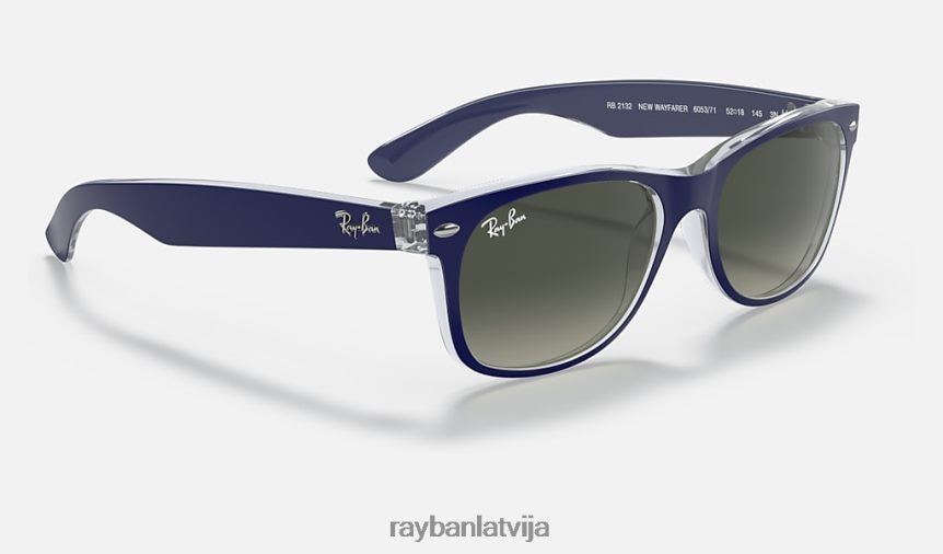 jauns wayfarer krāsu sajaukums matēts zils/pelēks F0L86X354 vīriešiem Ray-Ban saulesbrilles