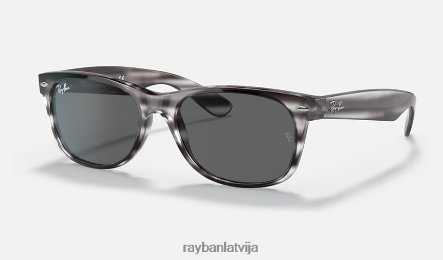 jauns wayfarer krāsu sajaukums pulēta svītraina pelēka/tumši pelēka F0L86X358 vīriešiem Ray-Ban saulesbrilles