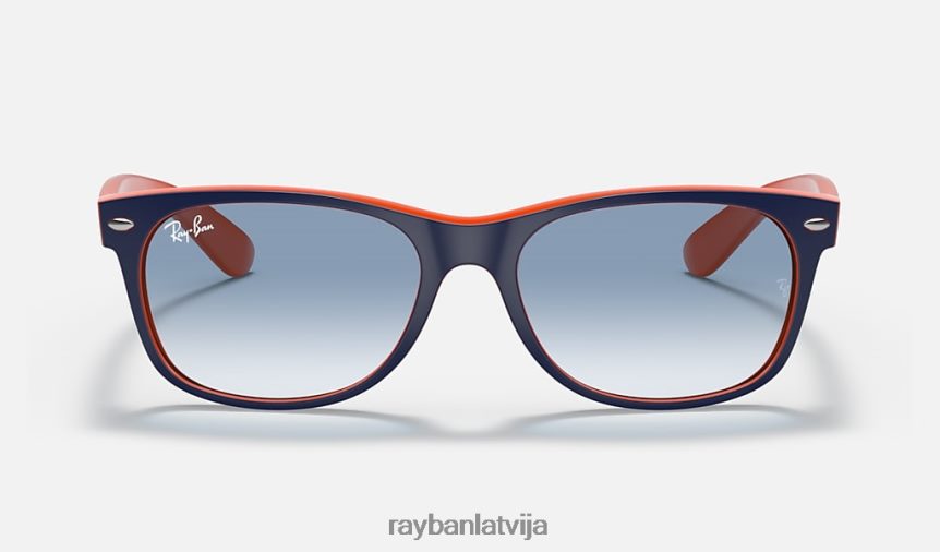 jauns wayfarer krāsu sajaukums pulēta zila uz oranža/gaiši zila F0L86X350 vīriešiem Ray-Ban saulesbrilles