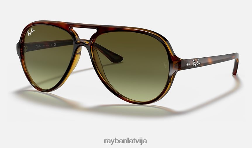 kaķi 5000 klasika pulēta gaiša havana/zaļa F0L86X536 vīriešiem Ray-Ban saulesbrilles