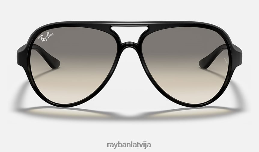 kaķi 5000 klasika pulēta melna/gaiši pelēka F0L86X534 vīriešiem Ray-Ban saulesbrilles