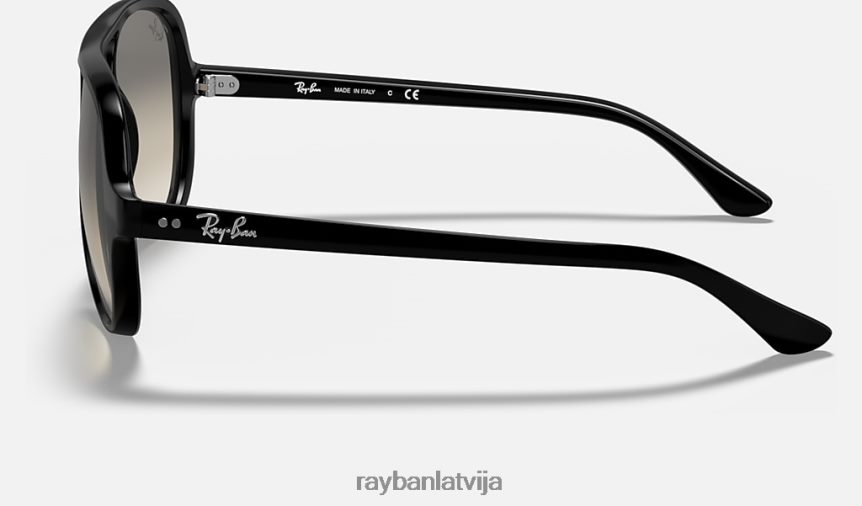 kaķi 5000 klasika pulēta melna/gaiši pelēka F0L86X534 vīriešiem Ray-Ban saulesbrilles
