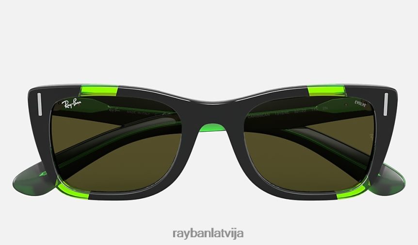 karību zaļais fluo pulēta melna/zaļa fotohroma F0L86X1135 vīriešiem Ray-Ban saulesbrilles