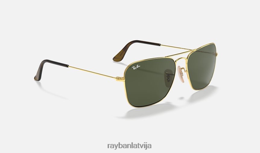 karavāna pulēts zelts/zaļš F0L86X547 vīriešiem Ray-Ban saulesbrilles