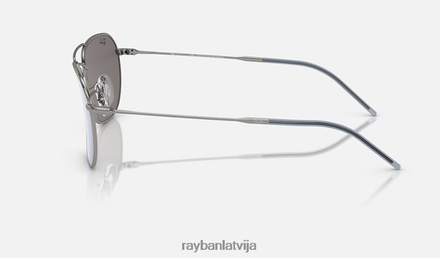 karavāna reverss pulēts gunmetāls/gaiši zils F0L86X112 vīriešiem Ray-Ban saulesbrilles
