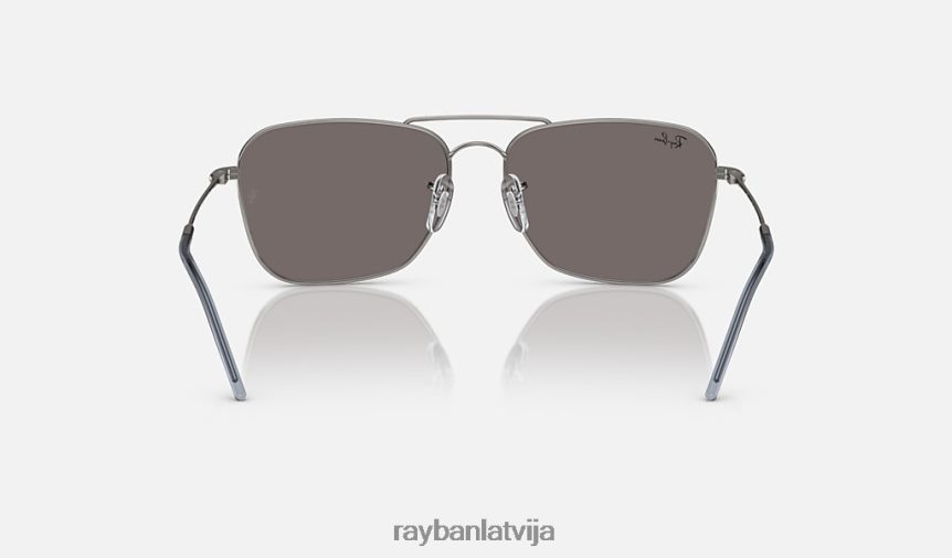karavāna reverss pulēts gunmetāls/gaiši zils F0L86X112 vīriešiem Ray-Ban saulesbrilles