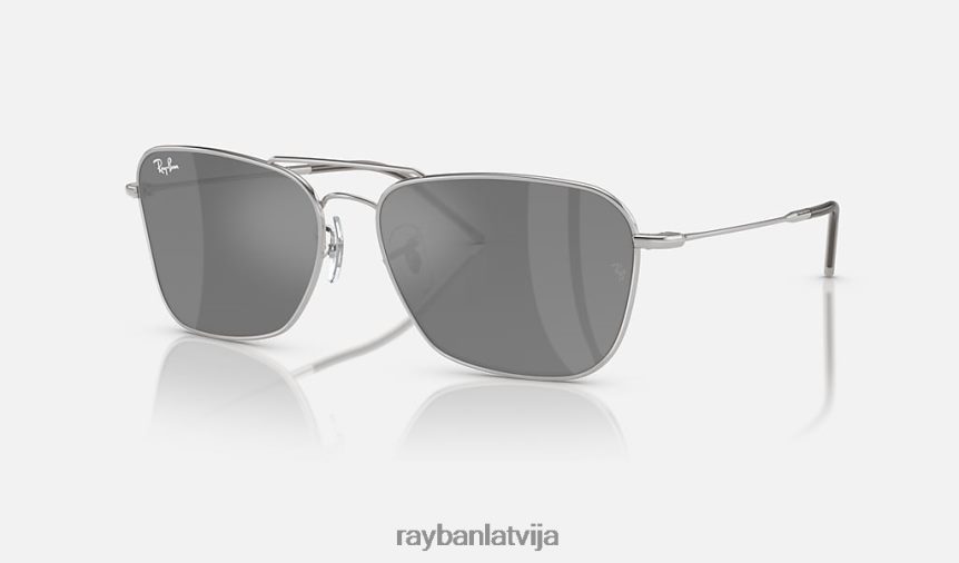 karavāna reverss pulēts sudrabs/sudrabs F0L86X115 vīriešiem Ray-Ban saulesbrilles