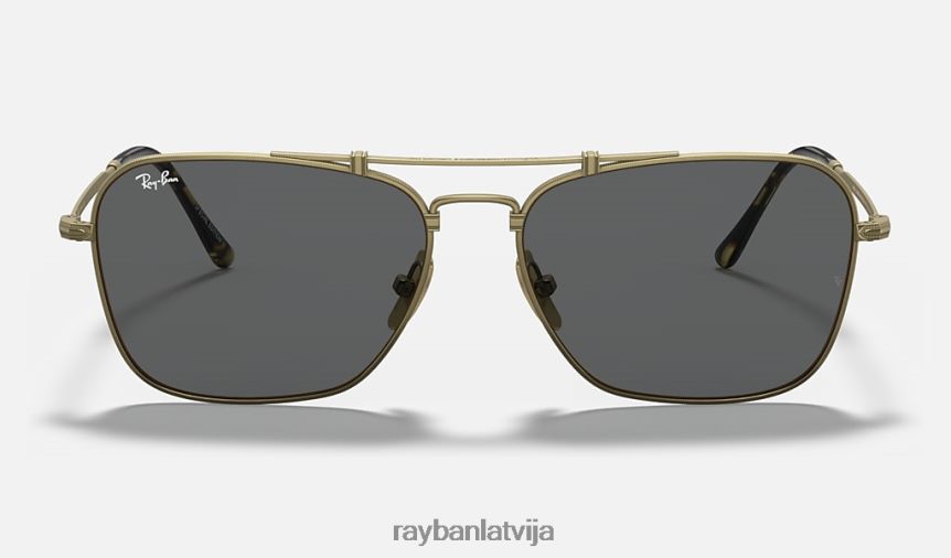 karavāna titāna matēts antīks zelts/pelēks F0L86X1072 vīriešiem Ray-Ban saulesbrilles