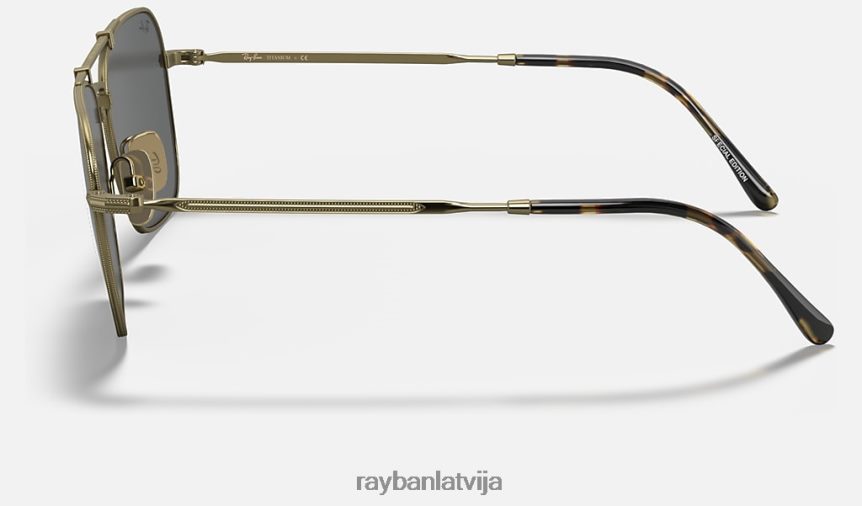 karavāna titāna matēts antīks zelts/pelēks F0L86X1072 vīriešiem Ray-Ban saulesbrilles