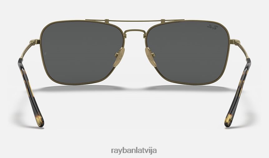 karavāna titāna matēts antīks zelts/pelēks F0L86X1072 vīriešiem Ray-Ban saulesbrilles