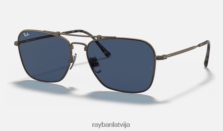 karavāna titāna matēts pelēks/zils F0L86X1073 vīriešiem Ray-Ban saulesbrilles