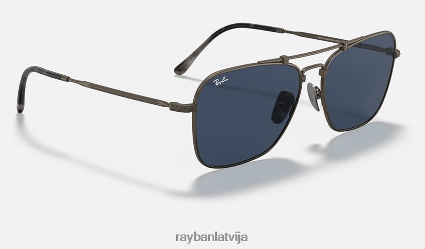karavāna titāna matēts pelēks/zils F0L86X1073 vīriešiem Ray-Ban saulesbrilles